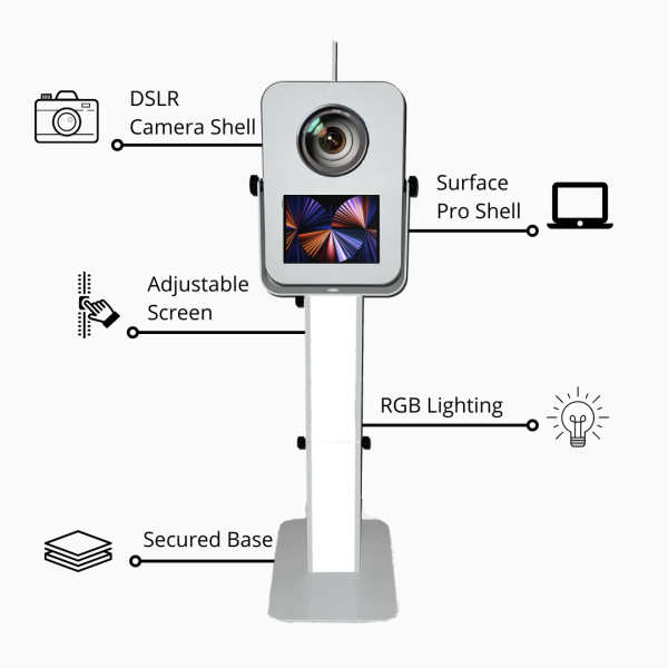 The Premier – LED & DSLR Photo Booth (White)