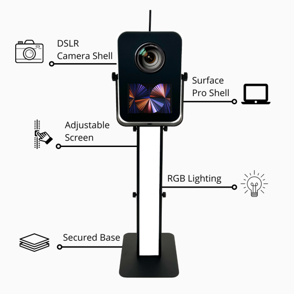 The Premier – LED & DSLR Photo Booth (Black)