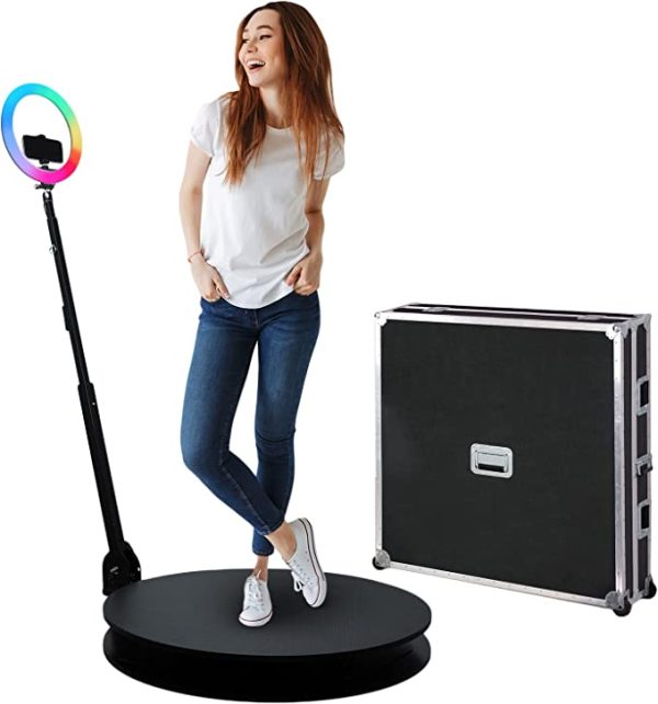 360 Photo Booth Deluxe Package 27″ (Automatic Spin)