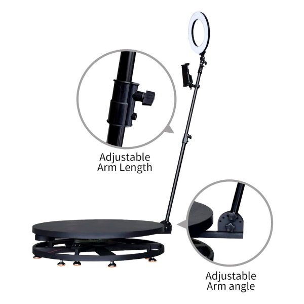 360 Photo Booth Deluxe Package 40″ (Automatic Spin)