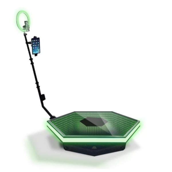 360 Hexagon LED Photo Booth 40″ (Automatic Spin)