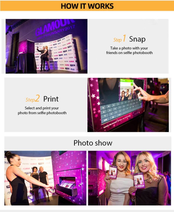 Open-air Style Selfie Photo Booth With 12.2‘’ Screen