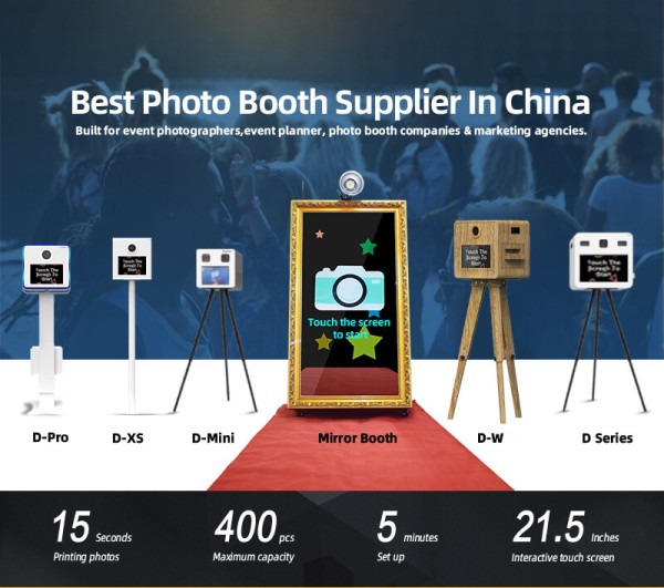 Open-air Style Selfie Photo Booth With 12.2‘’ Screen