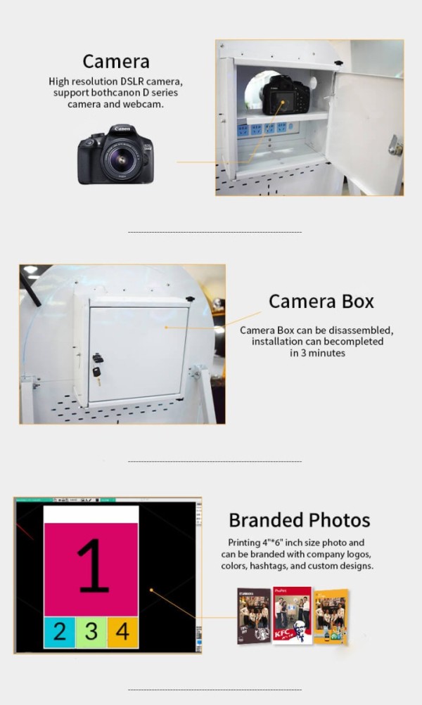 32″ Rounded Mirror Photo Booth