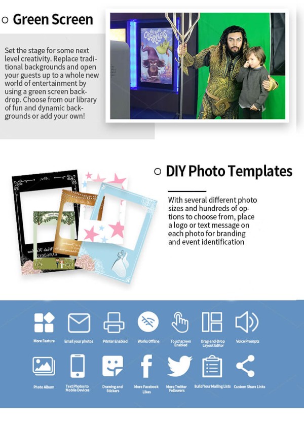 32″ Rounded Mirror Photo Booth