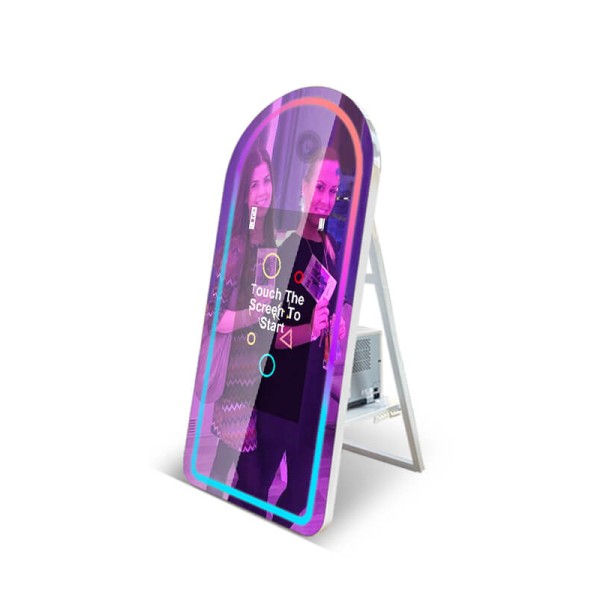 32″ Rounded Mirror Photo Booth